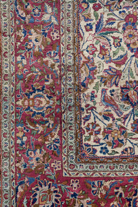 Antique Persian Kashan Mohtasham 200x130cm