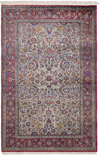 Antique Persian Kashan Mohtasham 200x130cm