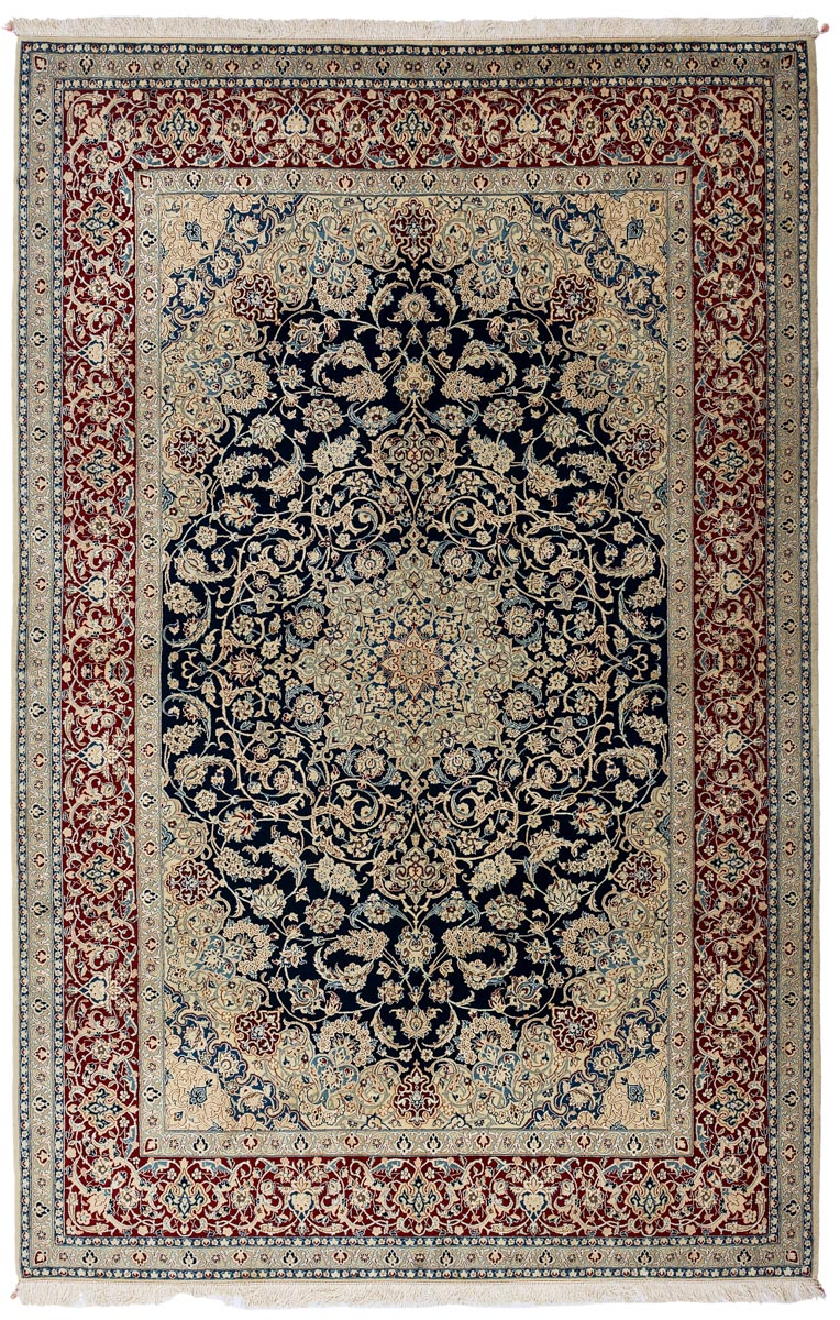 Vintage Persian Nain Todeshk 264x172cm