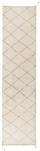 Moroccan Berber Beni Ourain Runner 352x82cm