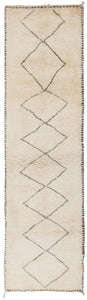 PIPPA Moroccan Berber Beni Ourain Runner 311x86cm