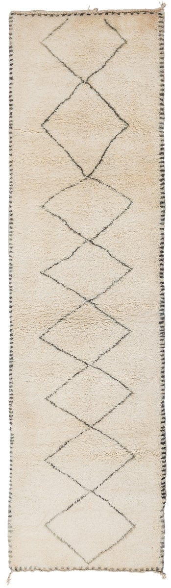 PIPPA Moroccan Berber Beni Ourain Runner 311x86cm