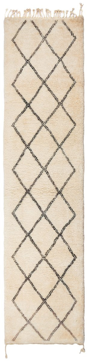 LIVI Moroccan Berber Beni Ourain Runner 363x85cm