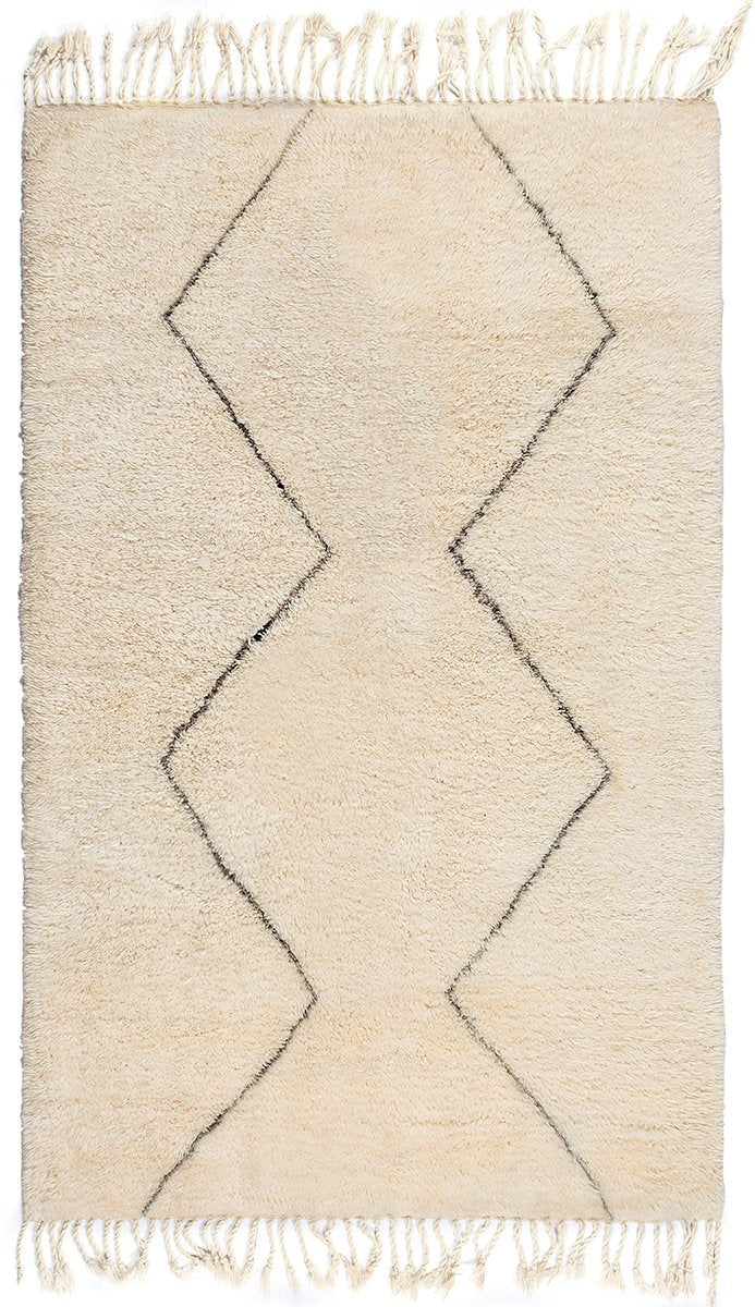 VANILLA Moroccan Berber Beni Ourain 193x121cm